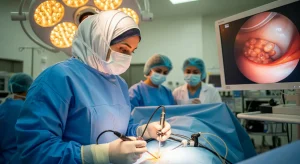 عمل لاپاراسکوپی تخمدان پلی کیستیک